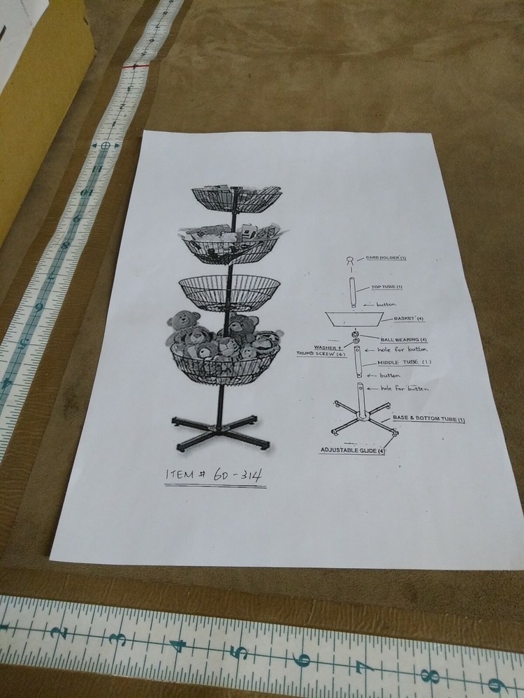 4-Basket Spinner Rack and Dump Bin 60314 sswbasics