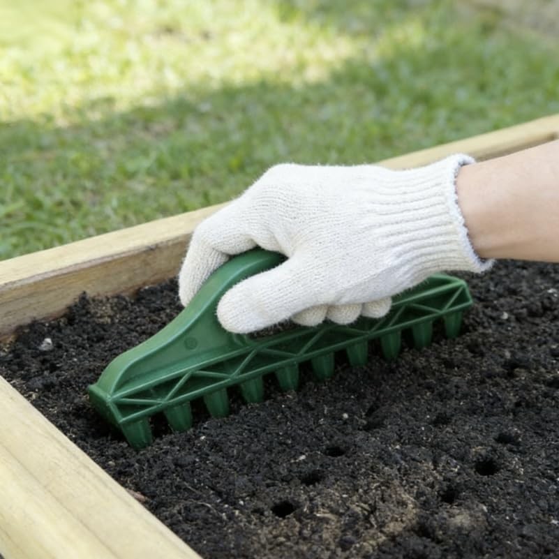 .Handheld Garden Seeder - Spacing Tool Achieve Precise & Seedling Placement i...