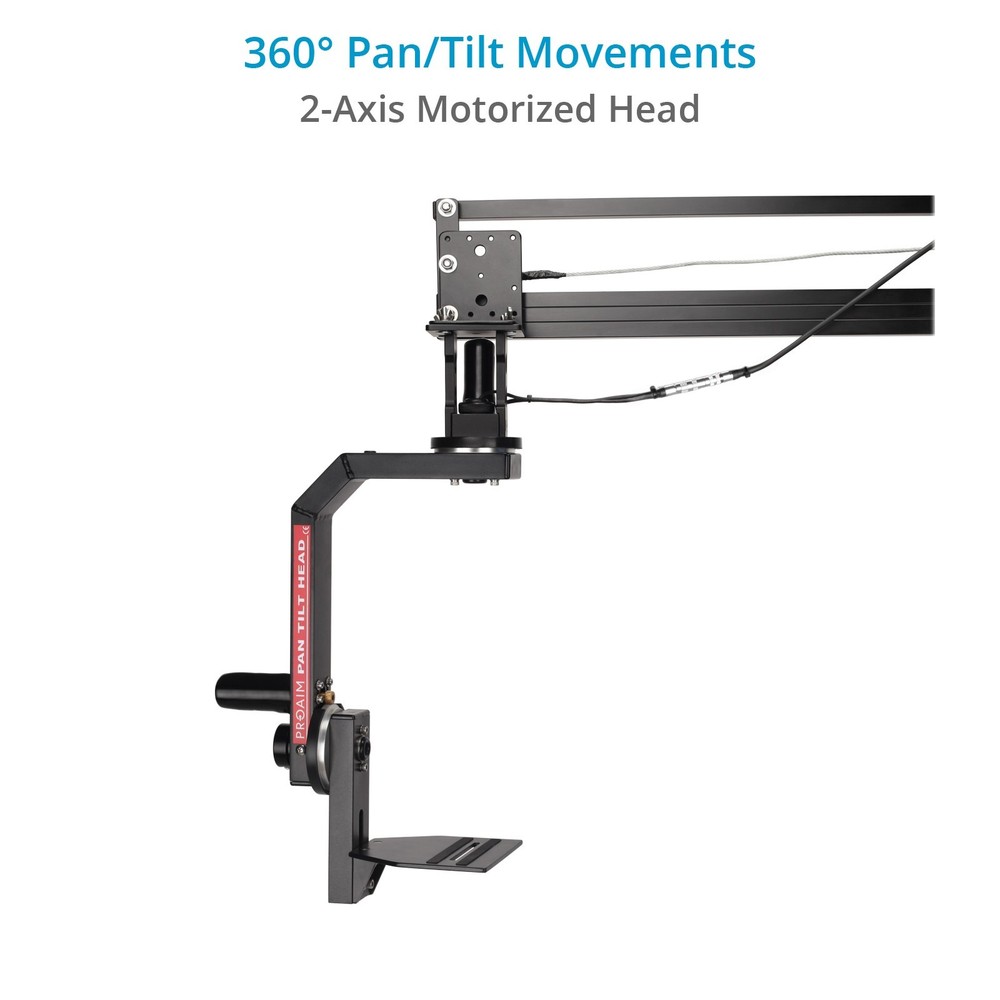 PROAIM Sr. Motorized Pan Tilt Head with 12V Joystick Controller for Camera Jib