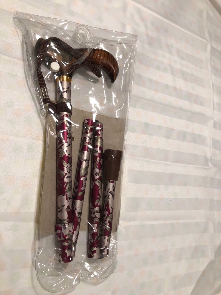 Essential Medical Supply Spring Garden Collection Folding Cane