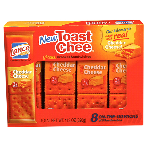 Lance Toast Chee Cheddar Cheese Sandwich Crackers 3 Pack