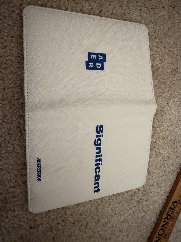 Ader Error Significant Passport Wallet White