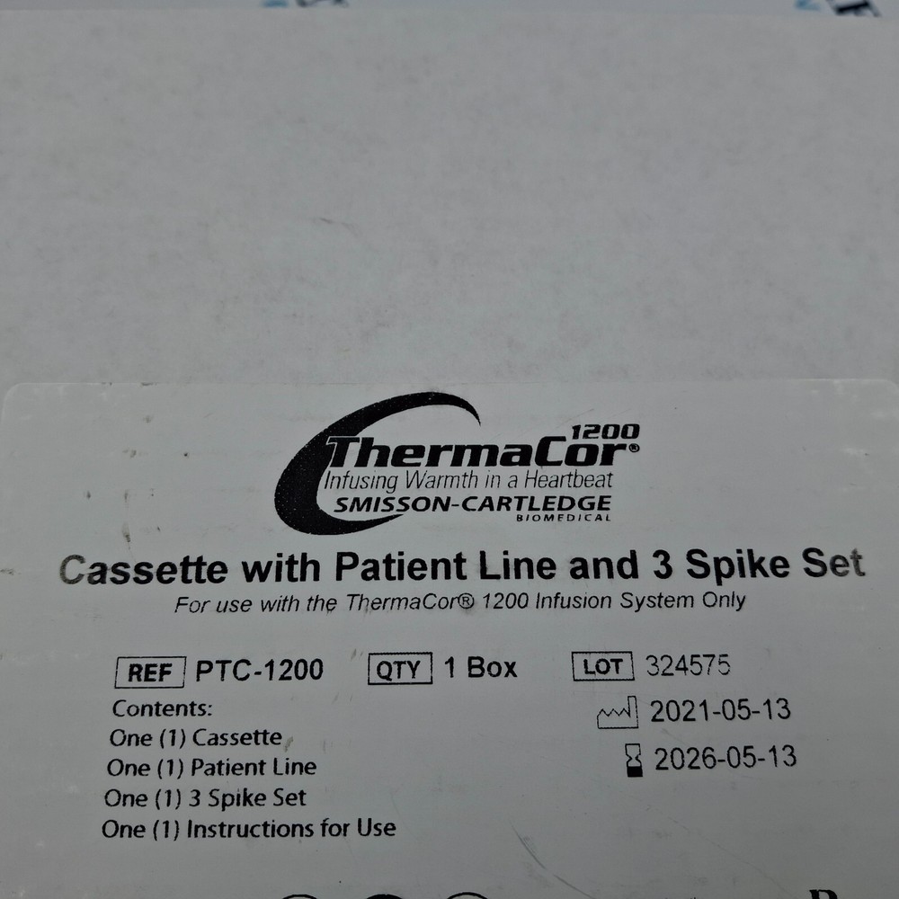 ThermaCor Cassette with Patient line and 3 Spike Set REF PTC-1200
