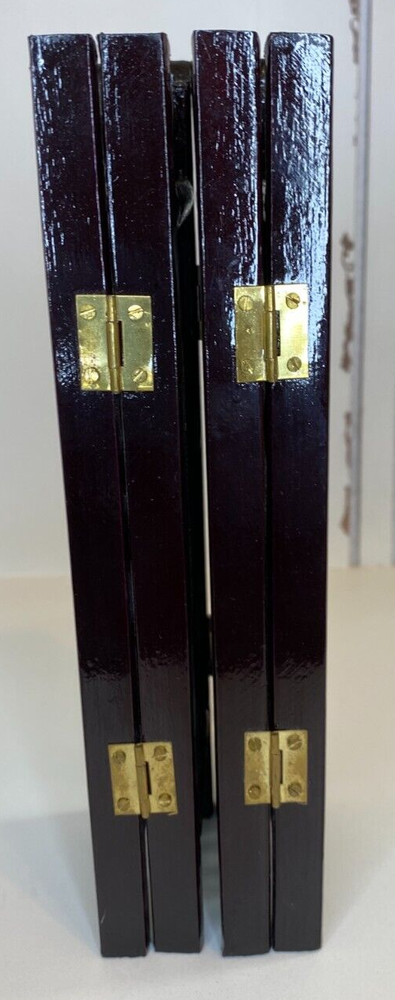 Marble Articles 8” High 2-Sided Hand Painted Mini Screen Pandas & Seasons