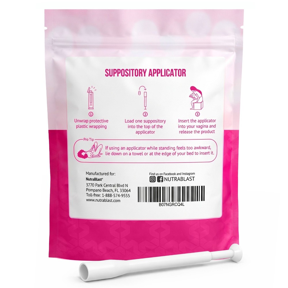 NutraBlast Disposable Vaginal Suppository Applicators | Fits Most Size & Brands