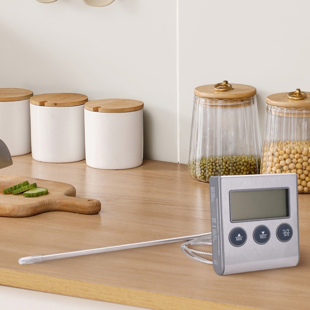 Convenient Kitchen Digital Cooking Thermometer with Probe Timer Function