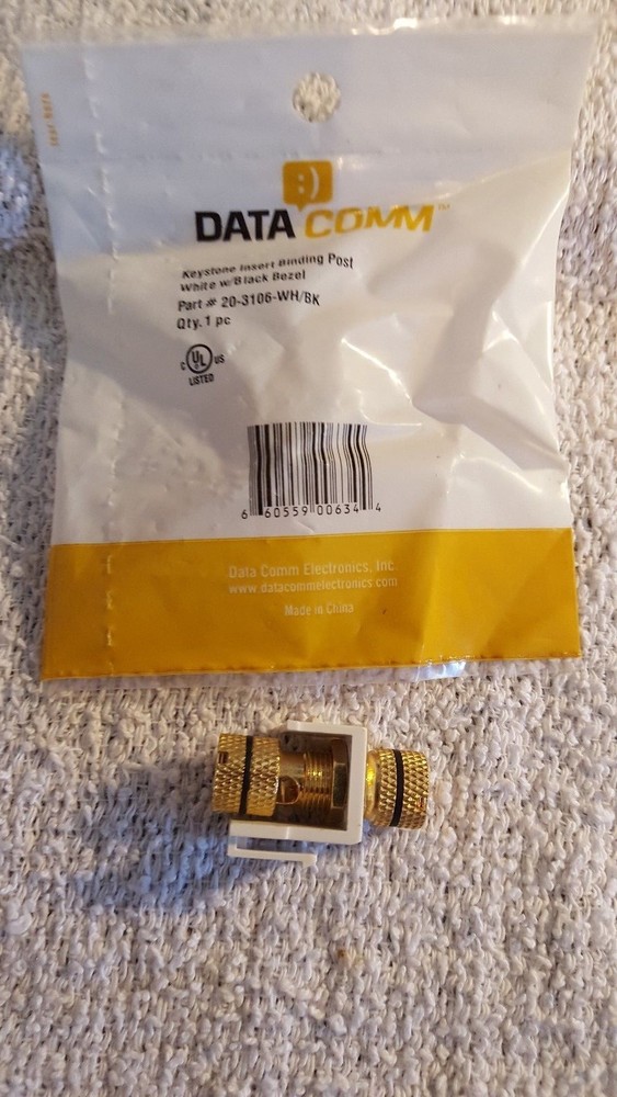 DataComm 20-3106-WH/BK Keystone Insert Binding Post