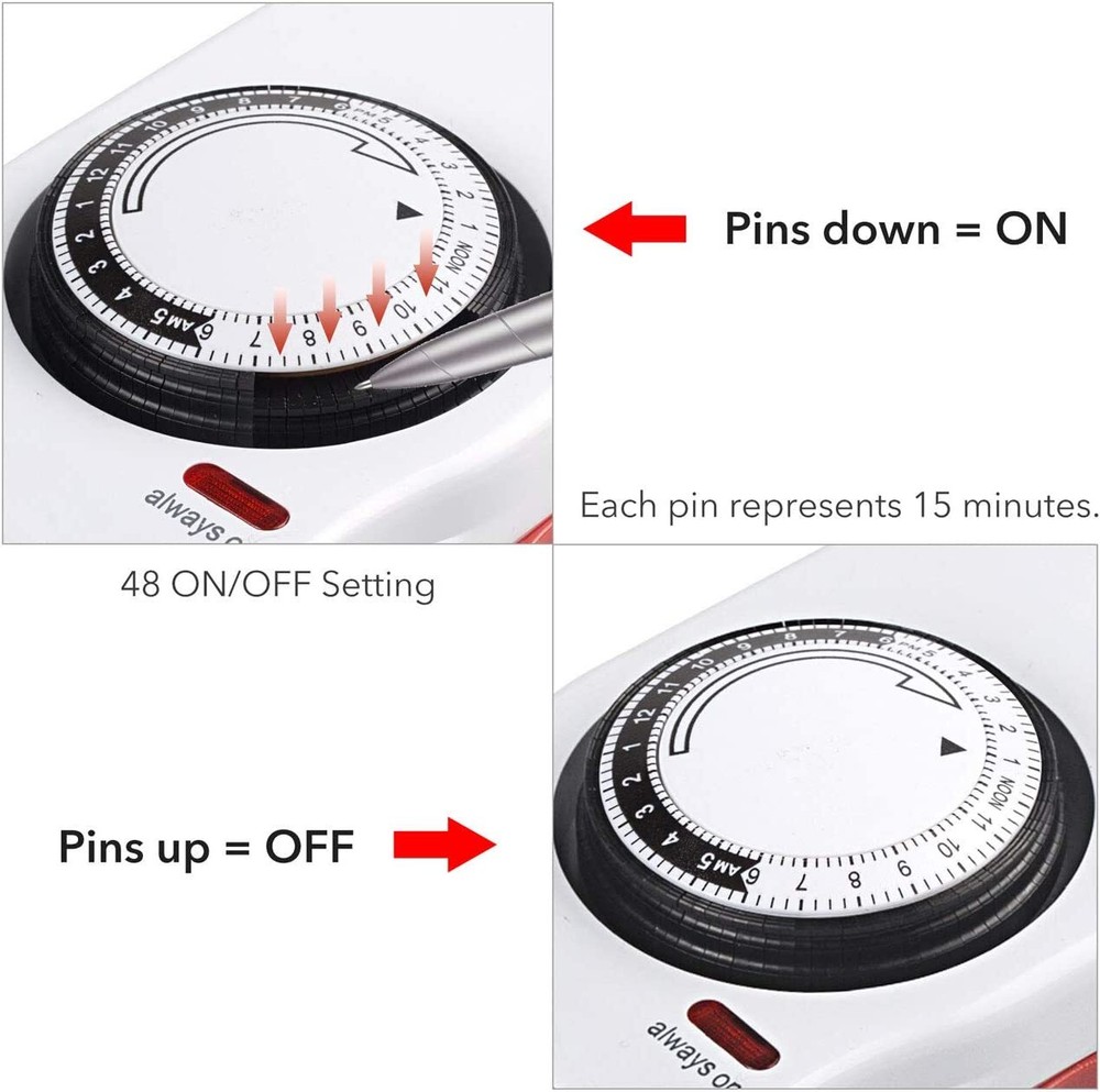 BN-LINK 8 Outlets Power Strip with 24hr programmable timer and surge protector