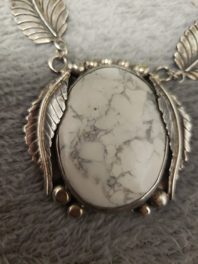 19" 1/2 Native American Sterling Silver Necklace.