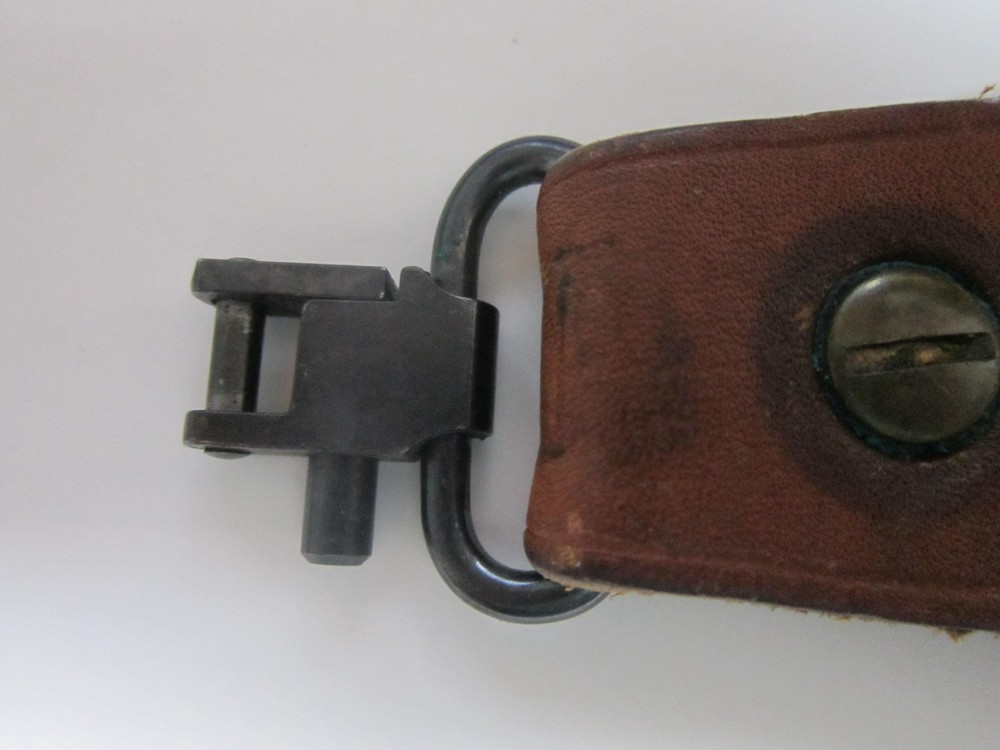 Uncle Mike's Tooled Basketweave Leather Rifle Sling - Adjustable