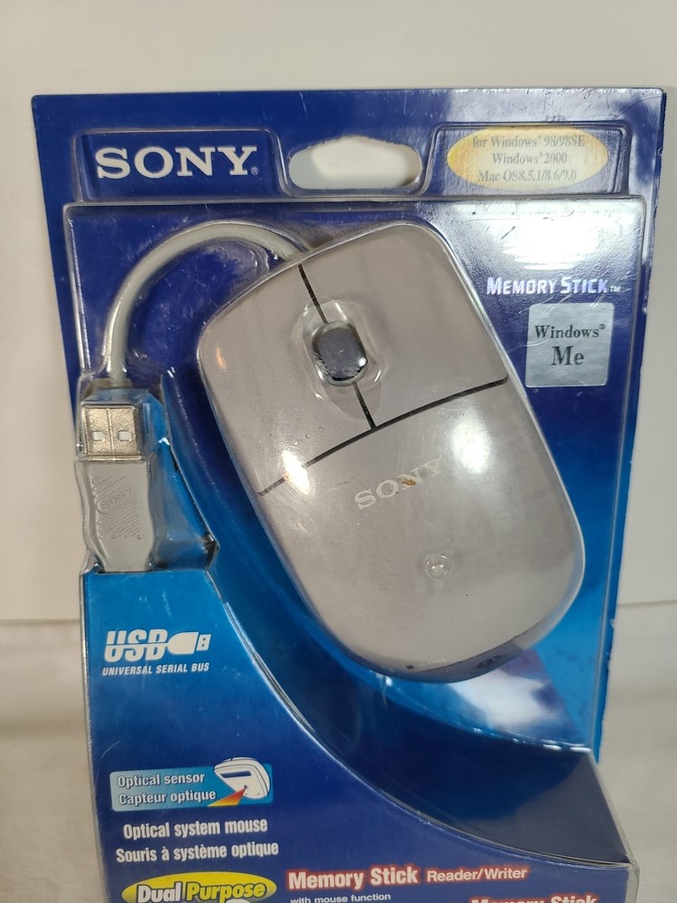 Vintage / Sony Memory Stick Reader Writer USB Optical Mouse / MSAC-US5 / Sealed