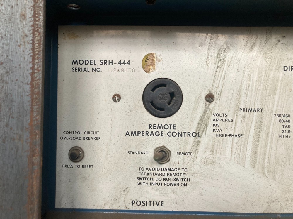 Miller SRH-444 DC ARC Welding 3 phase
