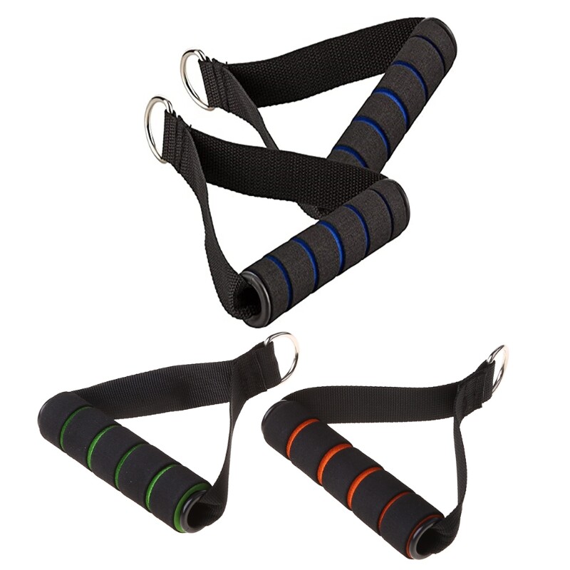 1 Pair Exercise Handles Resistance Band Handle for Cables Machine Attachments