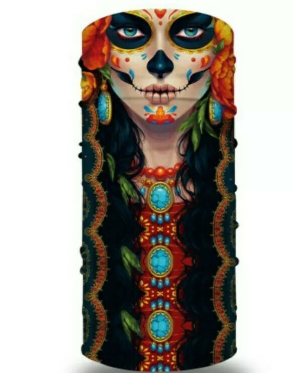Skull Print Face Bandana Neck Gaiter