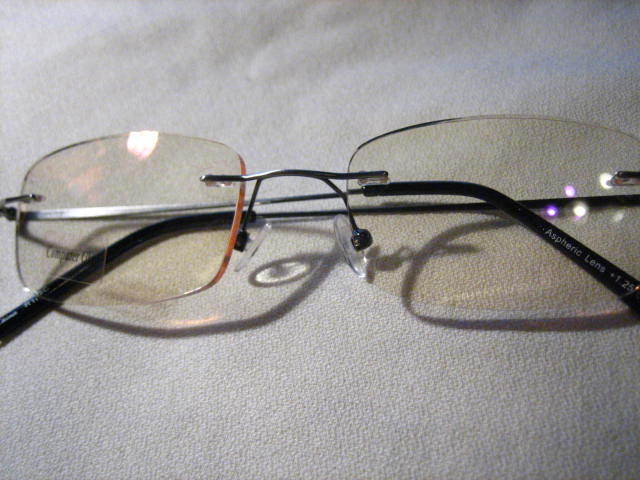 Nearly Invisible - FRAMELESS TABLET / COMPUTER READING GLASSES + FREE CASE 1098c