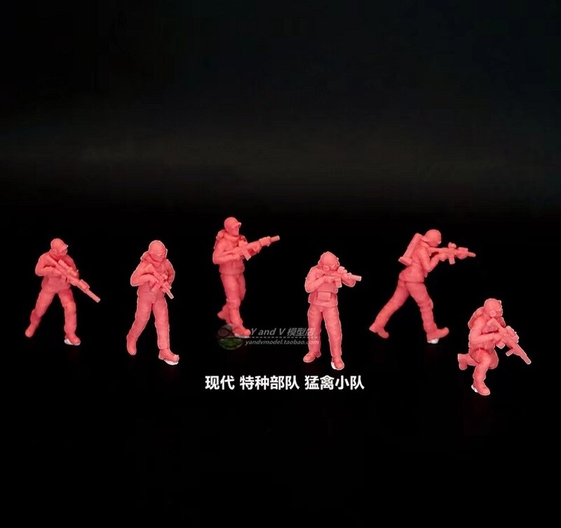 1/72 Modern US "Special Forces Raptor Team" 6 man group model (3D printed)