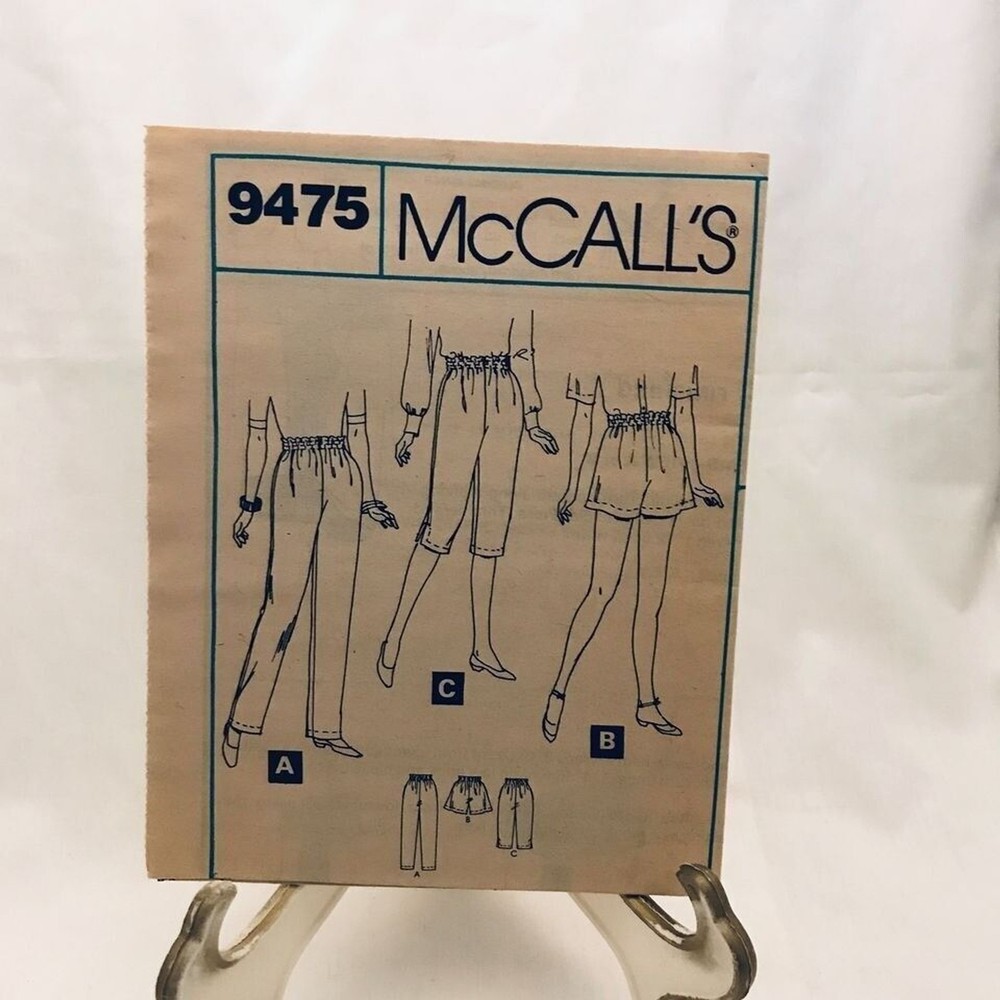 #9475 McCalls womans pants shorts sewing pattern size M