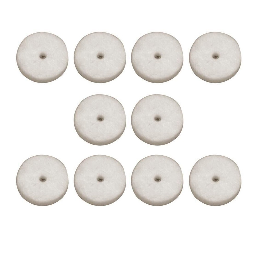 StewMac Strap Button Felt Washers, Cream, Package of 10
