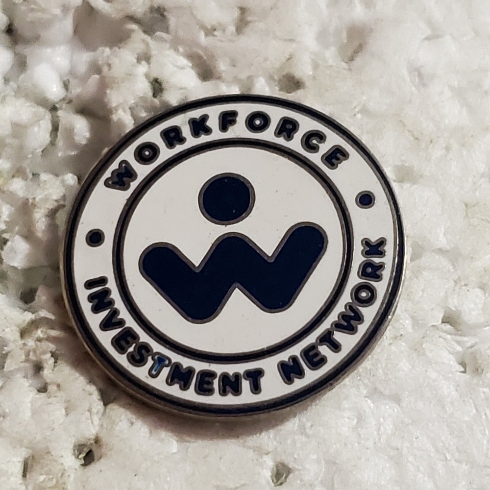 Official Workforce Investment Network Podcast Enamel Hat Lapel Pin Logo Training