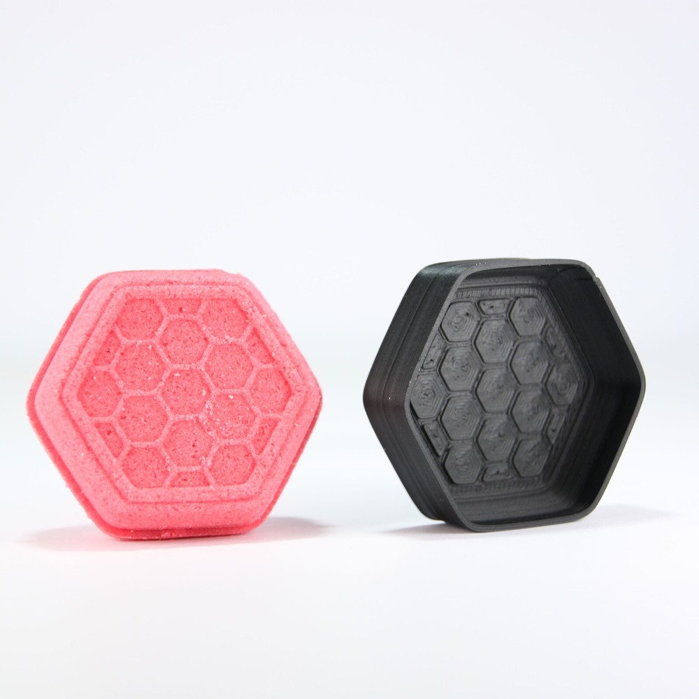 HONEYCOMB Bath Bomb Mold, DIY original BathBombs Set 3D Printed Kit