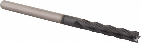 Accupro 1/4", 1-1/2" LOC, 1/4" Shank, 4" OAL, 4 Flute, Solid Carbide Square E...