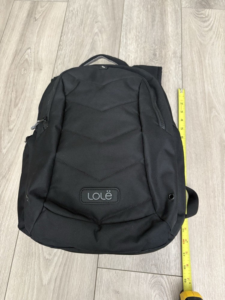 Lole Quilted Backpack Padded Back Shoulder Laptop Black