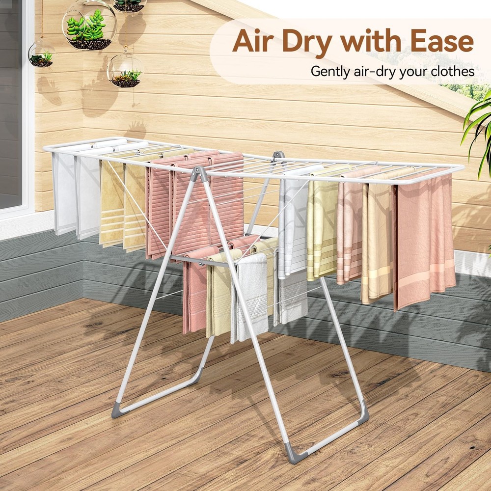 Clothes Drying Rack Foldable Sturdy Metal Laundry Drying Rack
