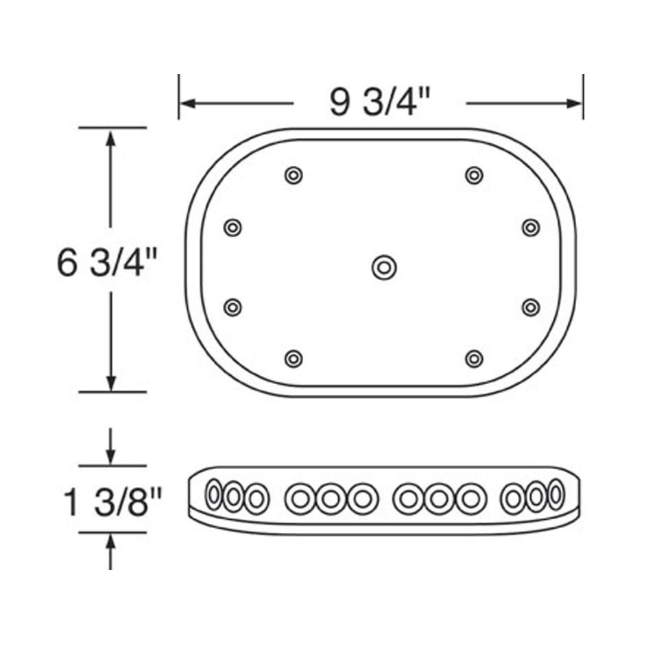 High Power LED Micro Warning Light Bar, 30 Diodes, 23 Flash Pattern-Magnet Mount