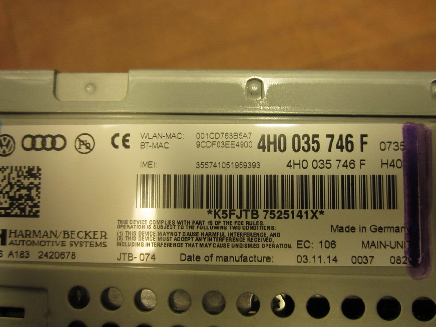 Audi DVD Player 4H0035746F