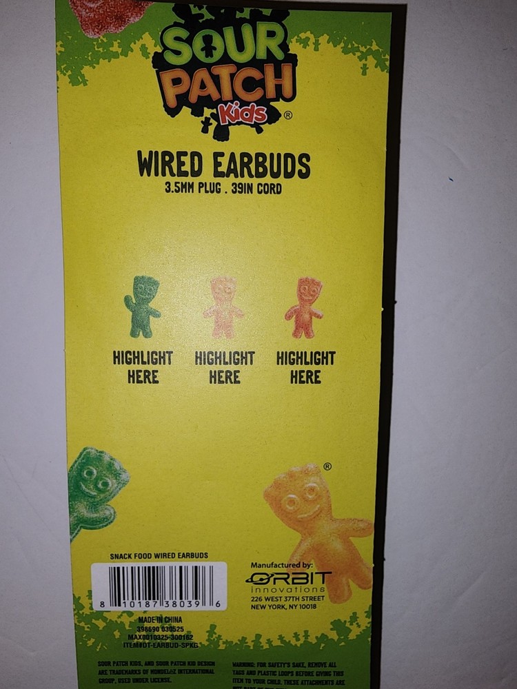New Sour Patch Ear Buds Green