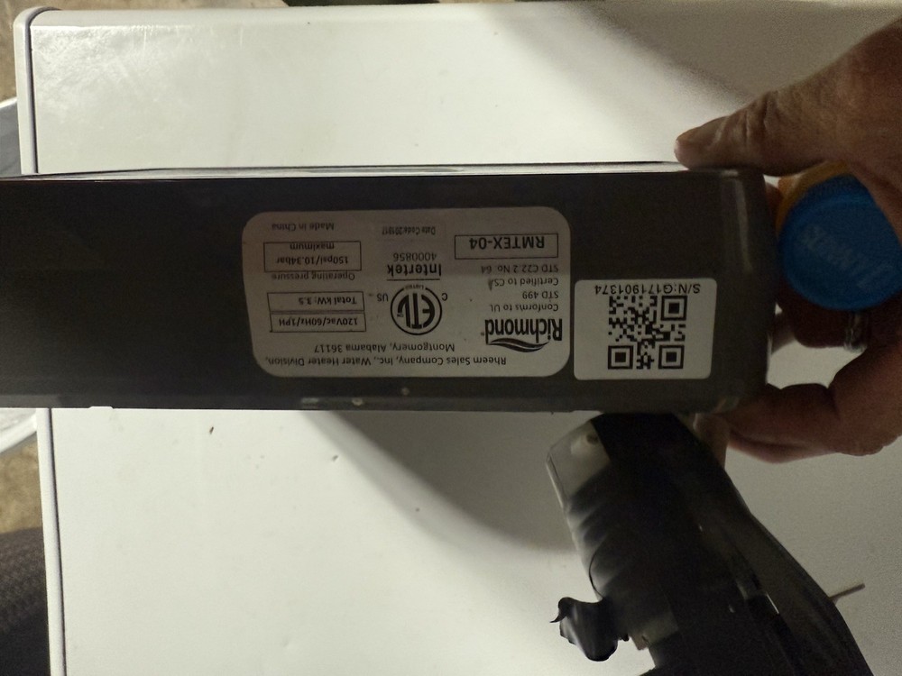 Richmond Electric Tankless Water Heater RMTEX-04