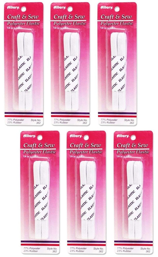 Allary 362 1/4"x108" Polyester Elastic - Multipacks