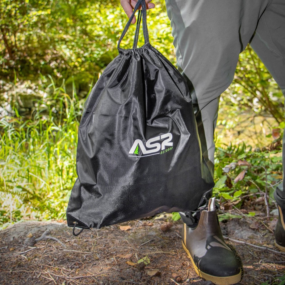 ASR Outdoor Black Drawstring Security Strings Bag with Stopper