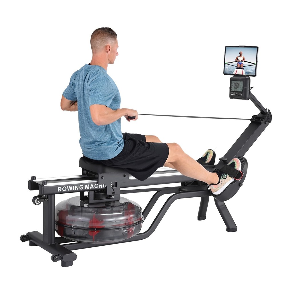 Water Magnetic Rowing Machine ,380 LBS Foldable Rower Machine Full Body Workout