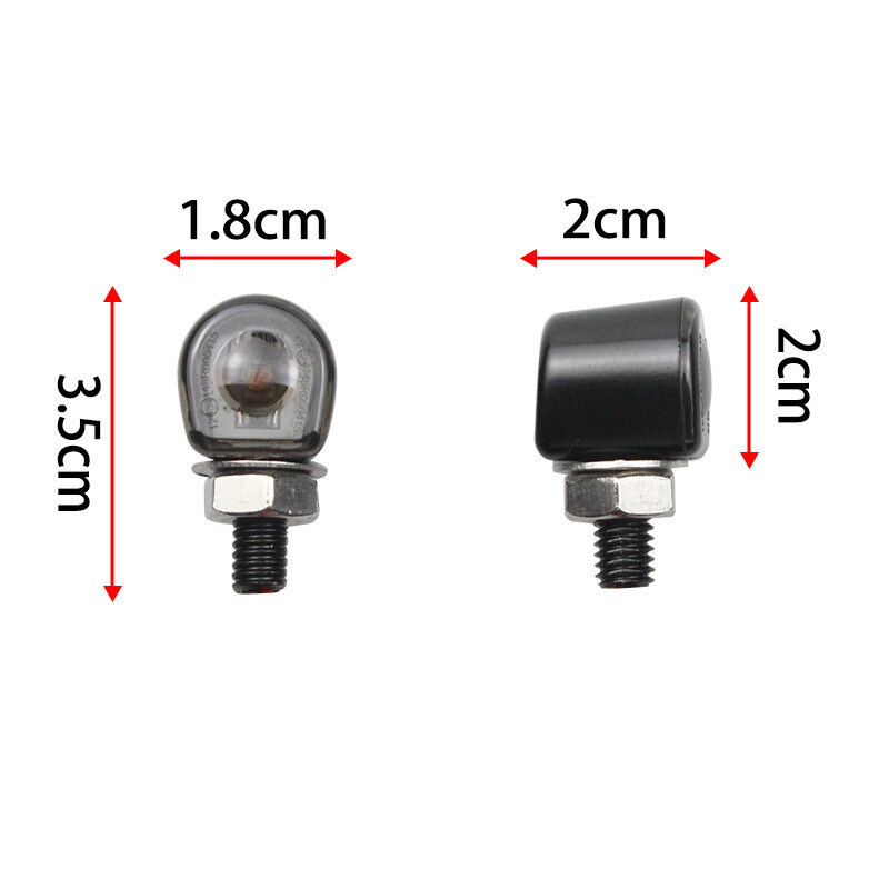 2X Universal LED Motorcycle Turn Signals Indicator Amber Blinker Light Mini Lamp