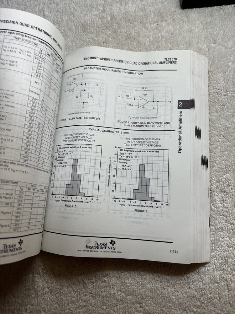 1989 Linear Circuits -Amplifiers Comparators & Special Functions Data Book Vol 1