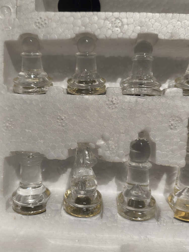 Antique Glass Chess Set