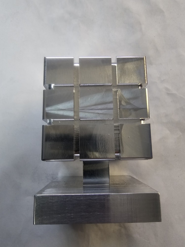 Rubiks Cube Aluminium Machine Finished  Display Only