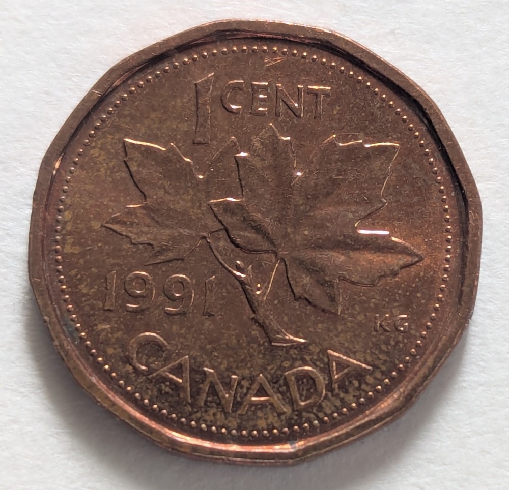 Canada, 1991, One Cent