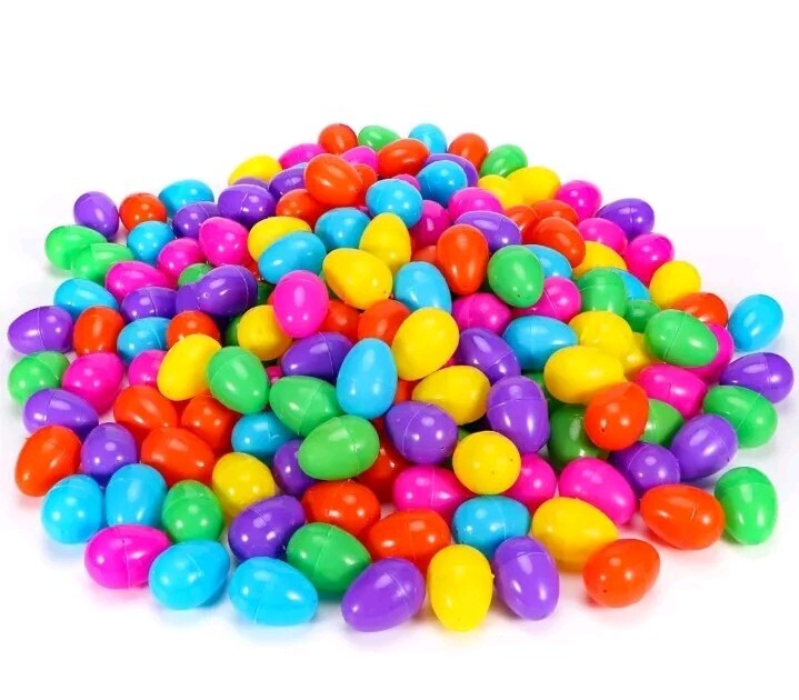 YEAHBEER 500 Easter Eggs, 2.36“ Assorted Bright Colors Plastic 500 Pcs
