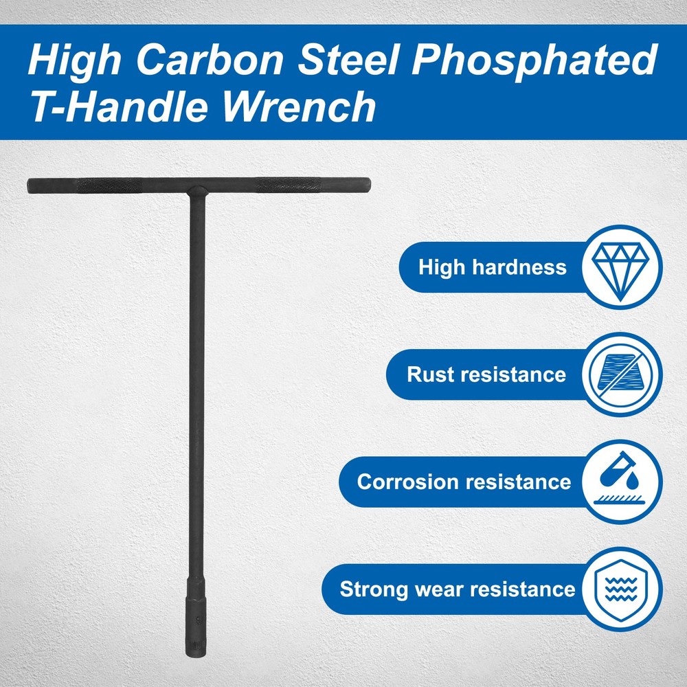 T-Handle Wrench Socket 12mm Metric High Carbon Steel 6-Point Spanner Socket