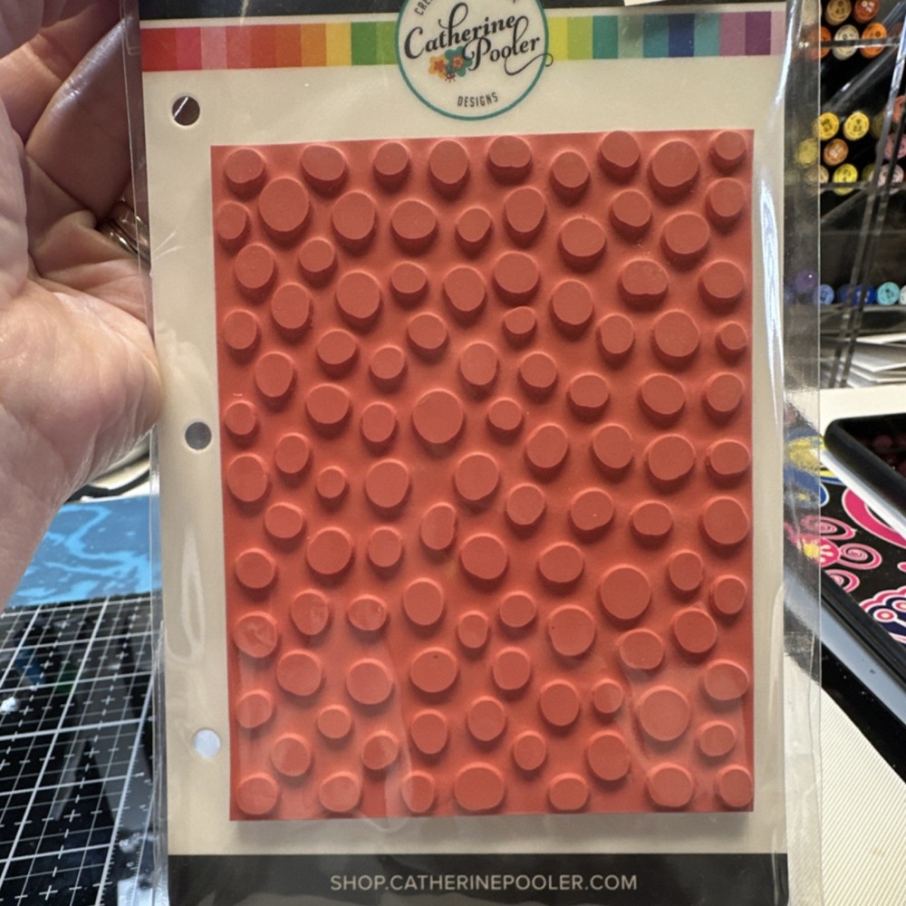 Catherine Pooler Spotted Background Rubber Unmounted Stamp POL-043