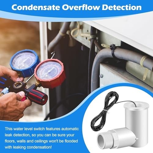 8 Pack Float Switch for Easy Install, AC Water Level Sensor, 3/4" Adapter, 6ft W