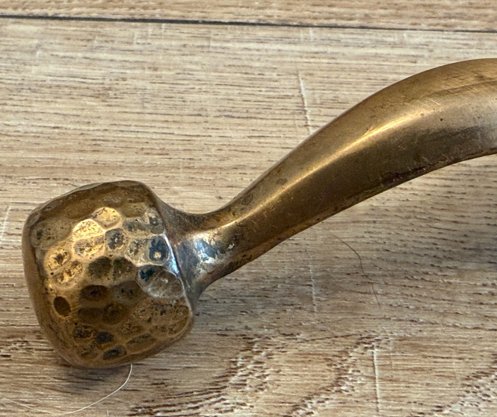 ANTIQUE SOLID BRASS CASEMENT WINDOW HANDLE RECLAIMED