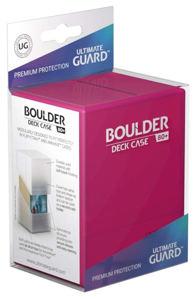 Ultimate Guard UGD010785 Boulder 80+ Deck Case, Plain, Rhodonite, Standard Size