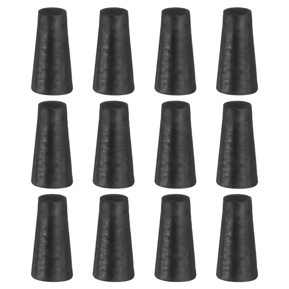 Rubber Stoppers 7mm to 11mm 12 Pcs 20mm Solid Tapered Lab Rubber Plugs
