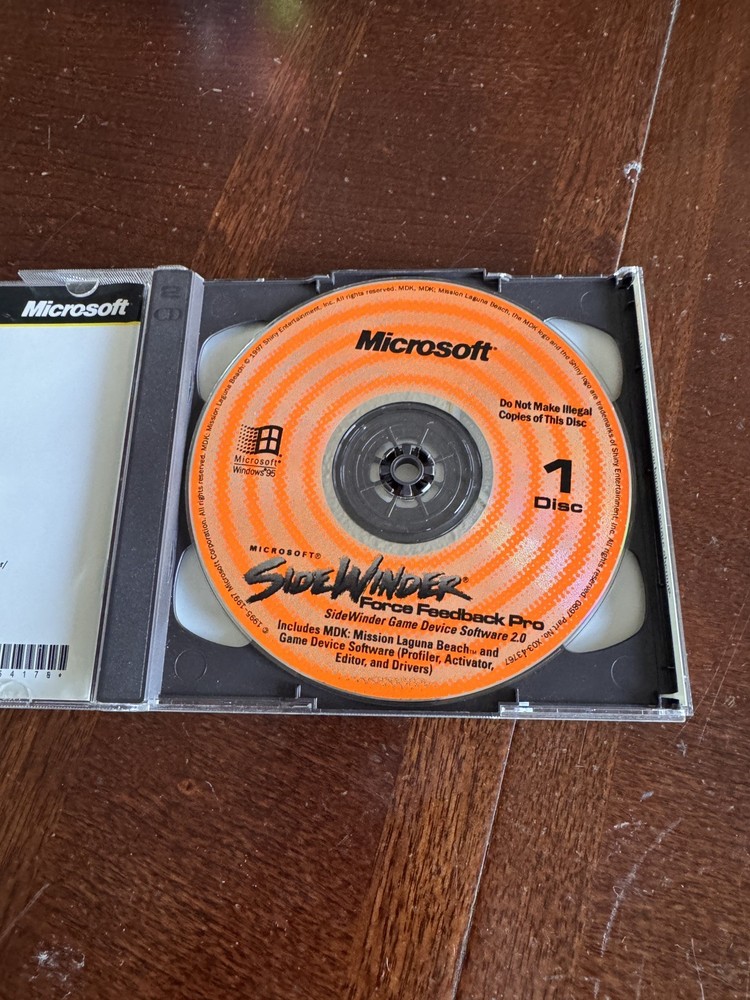 Microsoft SideWinder software