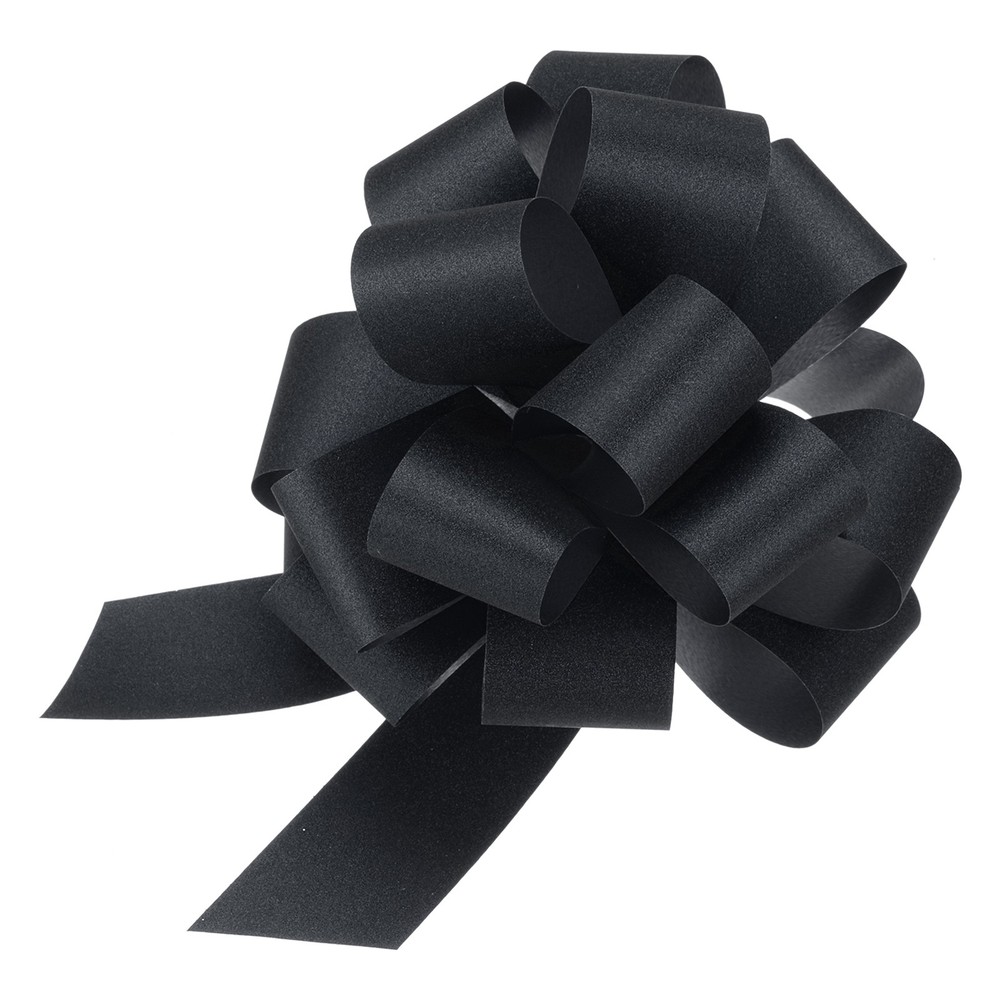 5pcs 8 Inch Large Pull Bow Gift Wrapping Big Pull Bows Ribbon Black