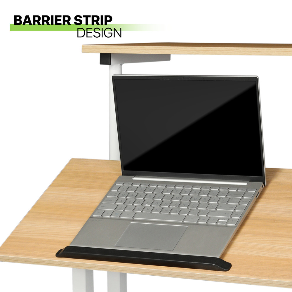 Rolling Laptop Desk Office Computer Table Adjustable Height Stand up Workstation
