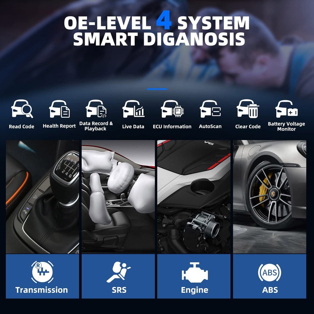 LAUNCH CRP129i OBD2 Scanner ABS SRS Car Diagnostic Tool TCM Engine Code Reader